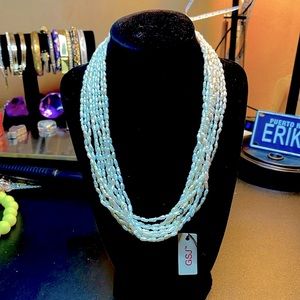 Multistrand GSJ Sterling Freshwater Pearl Necklage